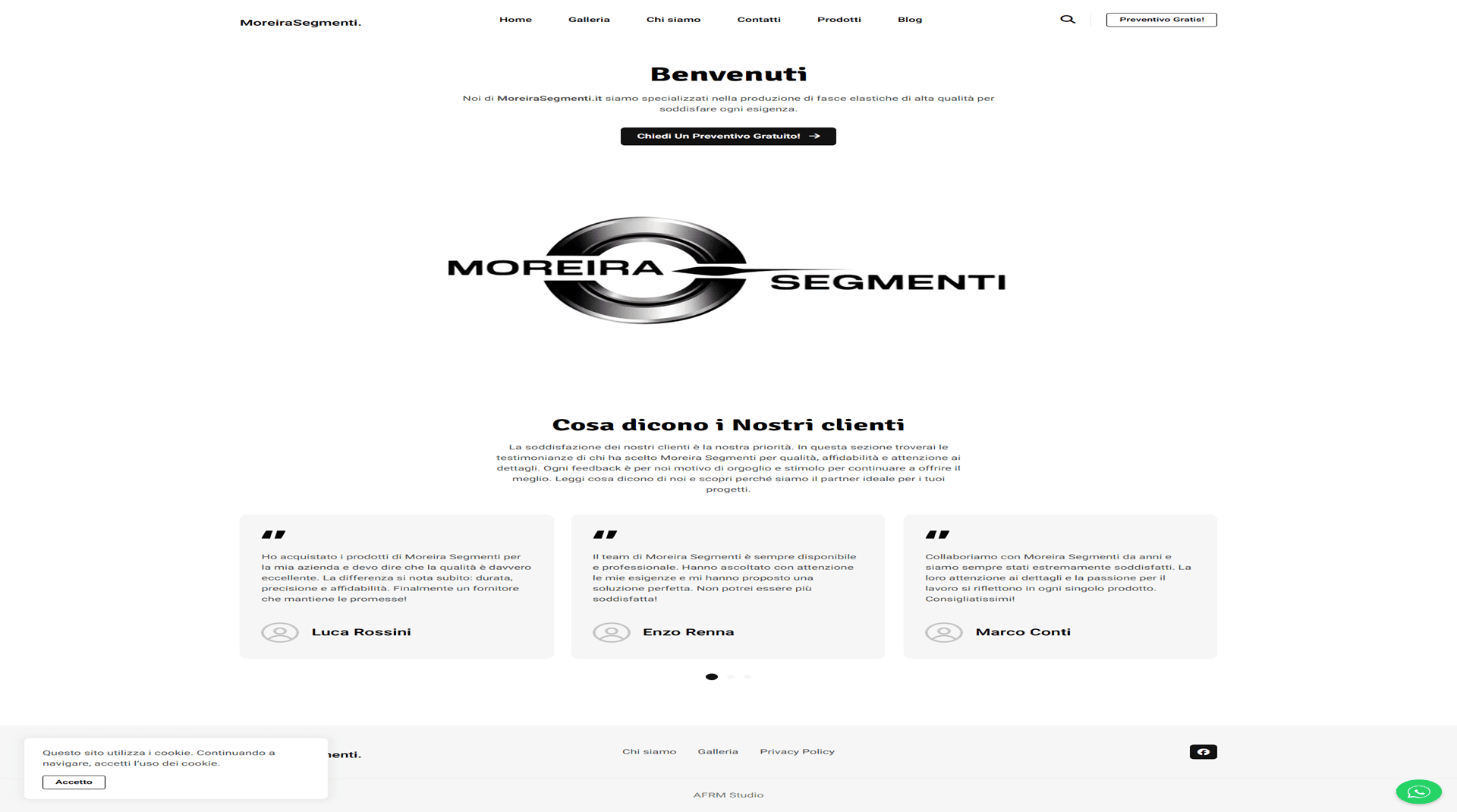 Moreira Segmenti - Progetto E-commerce AFRM Studio